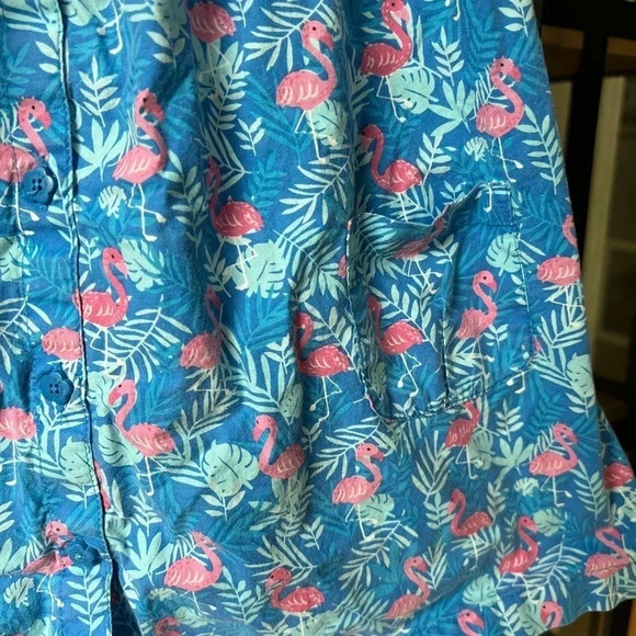 Flamingo dress Jojo Maman Bebe toddler girl flamingo embroidered pockets collar - Picture 5 of 7